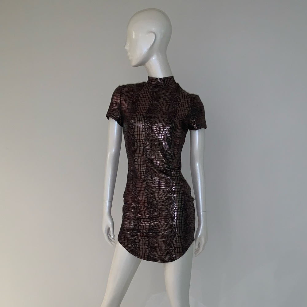 🔥🔥CROCODILE EMBOSSED LEATHER DRESS